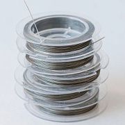 Тросик ювелирный в оплетке, цвет серебристый, d 0.38 мм, 10 м