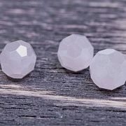 Бусина, непрозрачная, граненая, стекло, цвет розовый перламутровый, 6 мм (уп.20+/-2 шт)