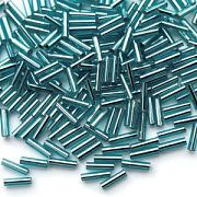 Бисер "Радуга", стеклярус, цвет светло-бирюзовый, 3"RB (уп 7 г)