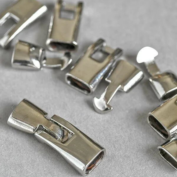 Замочки застежка "защелка", цвет платина, 12х36х7 мм