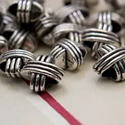 ЕС бусина металл "Узел", цвет античное серебро, 12x12x9 мм