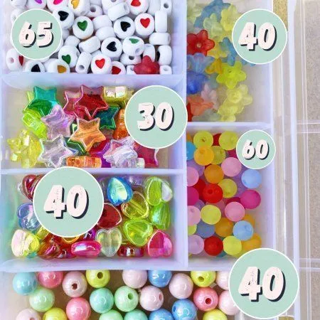 набор бусин в органайзере "оксана"