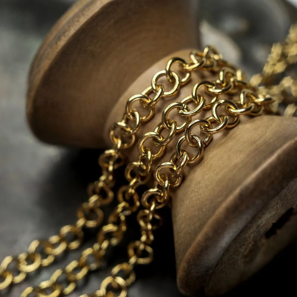 цепочка "раунд 304", цвет золото, звено 5x1 мм