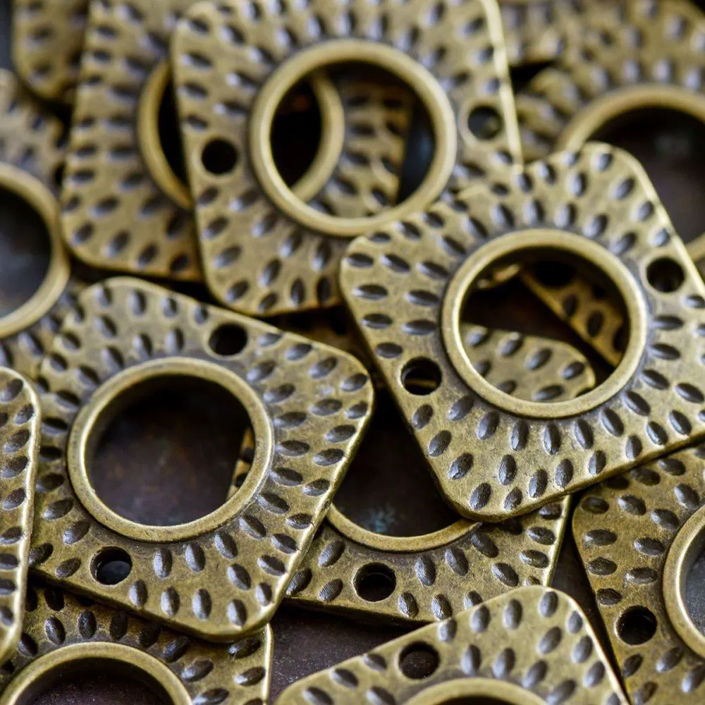 коннектор "тетра", цвет античная бронза, 18x18x2 мм