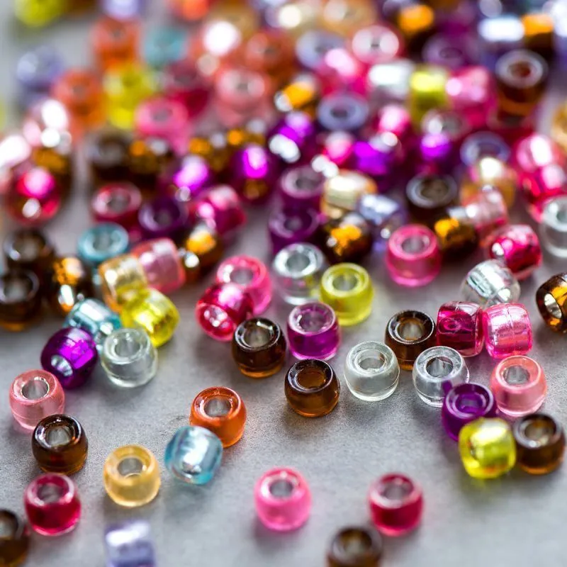 бусина, акрил "барабан", цветовой микс, 6х6 мм