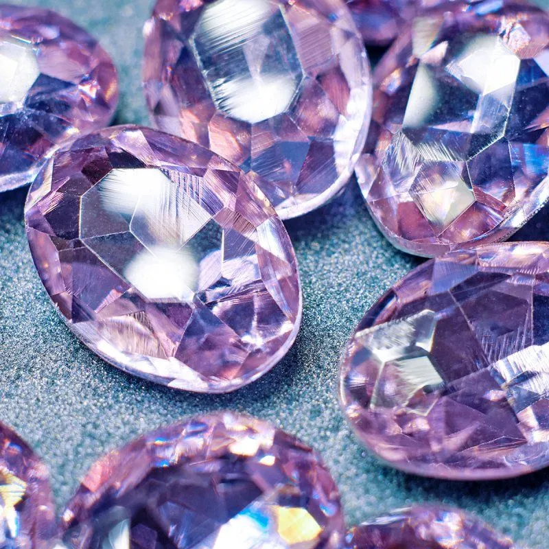 кабошон стекло кристалл, овальный, цвет tanzanite, 18х13 мм