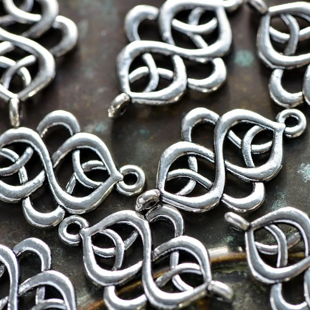 коннектор "арвен", цвет античное серебро, 28x18x2 мм