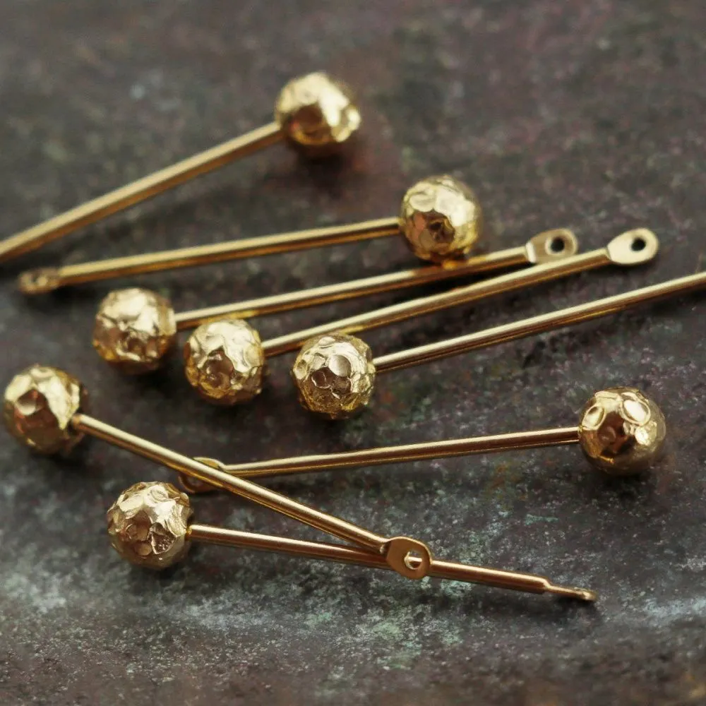 подвеска стальная "булава", цвет золото, 28.5х5 мм