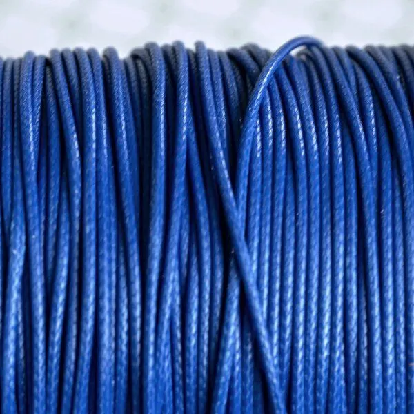 шнур вощеный, цвет синий светлый, 1 мм