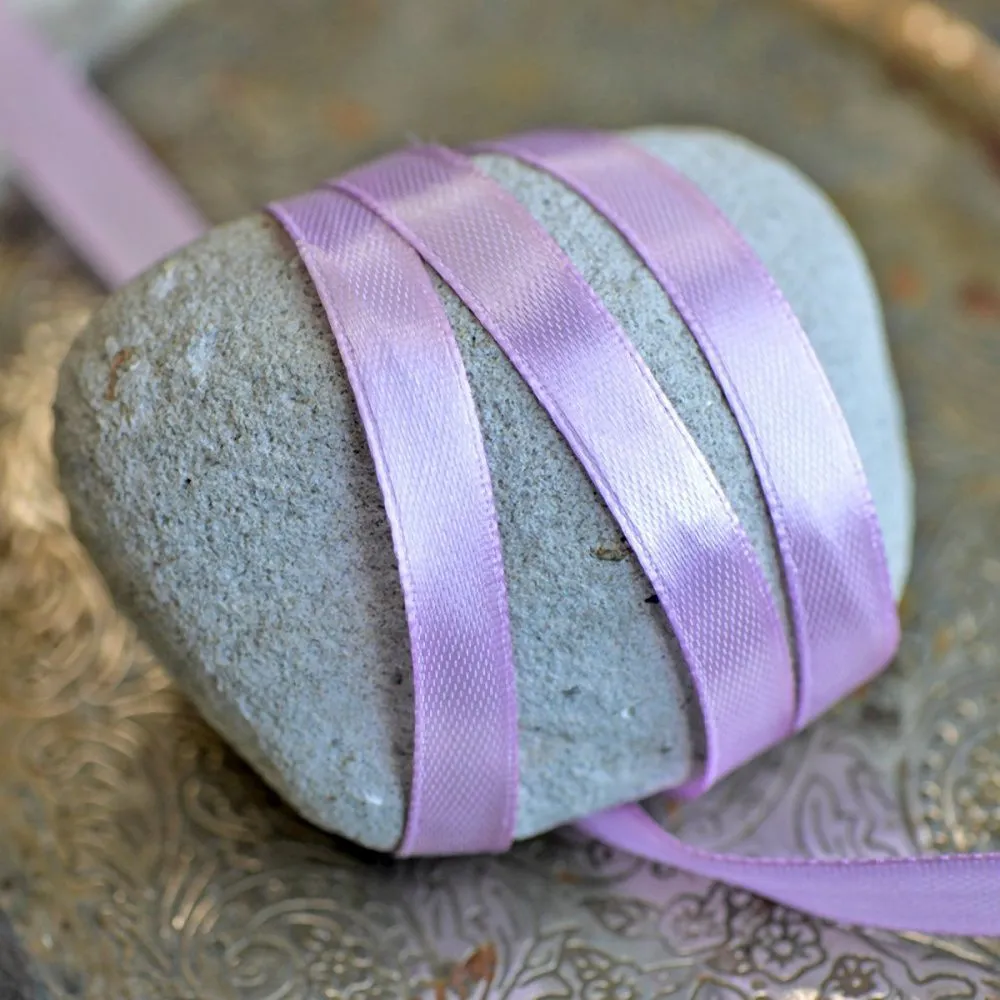 лента, атлас, цвет сиреневый, ширина 10 мм ленты