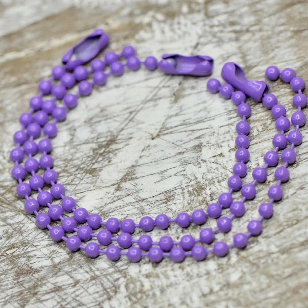 цепочка для брелока "шарик", цвет сиреневый, 12 см