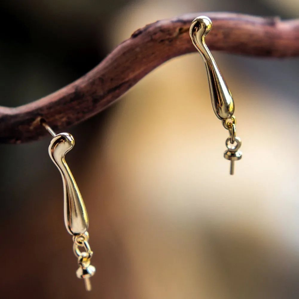 пуссеты "ренни", позолоченные, 16 мм