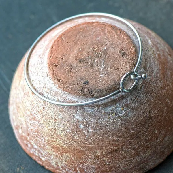 основа для браслета "бангл", цвет стальной, 60 мм