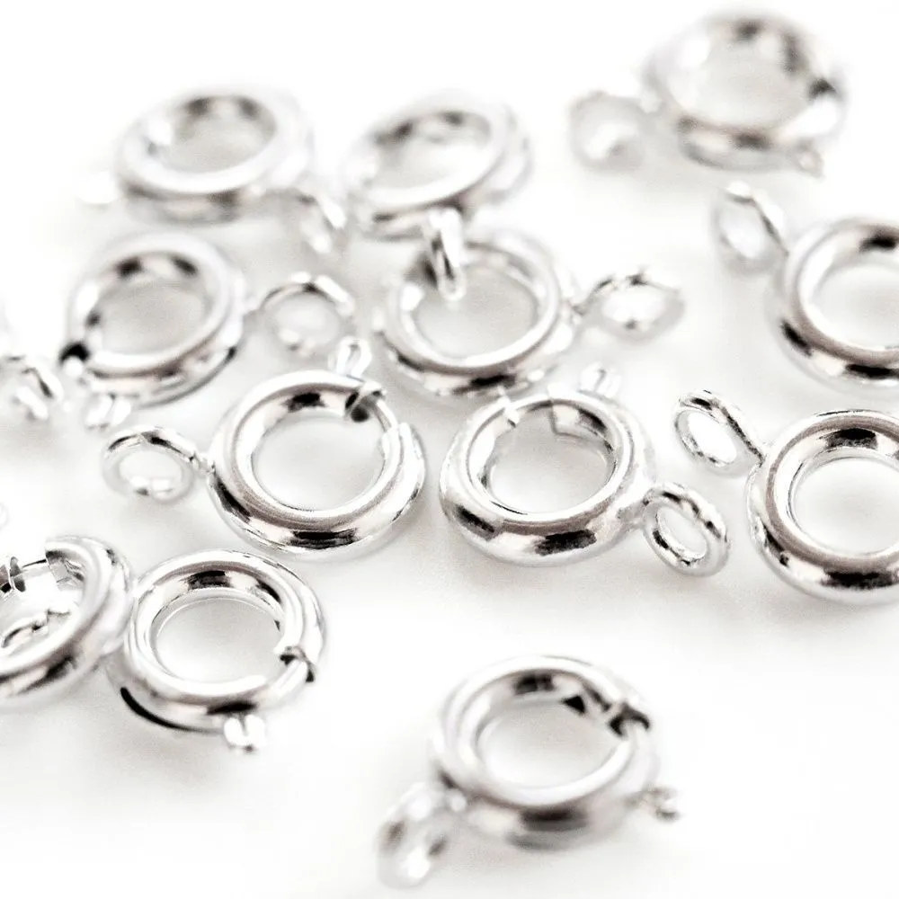 замочек шпрингельный, посеребрение, 10x8x3 мм