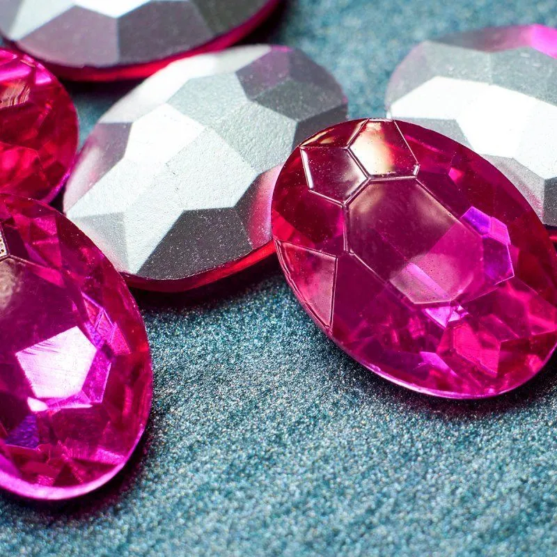 кабошон стекло кристалл, овальный, цвет rose, 18х13 мм