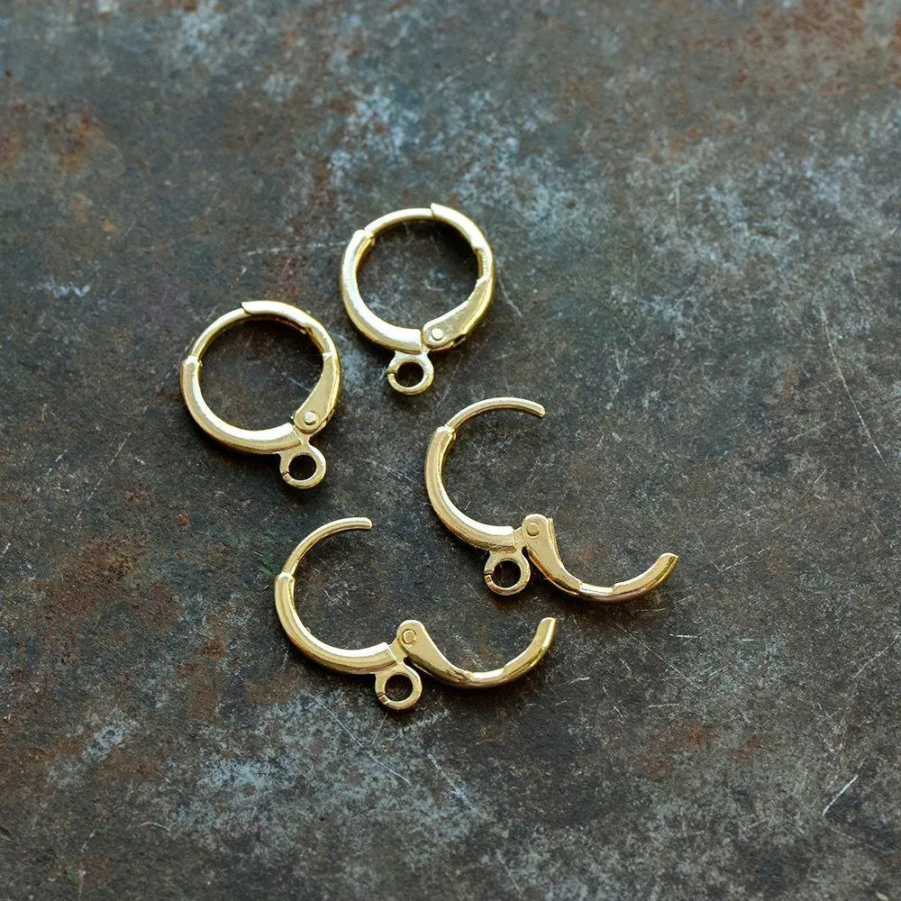 швензы "раунд", позолоченные, 15x11.5x2 мм 