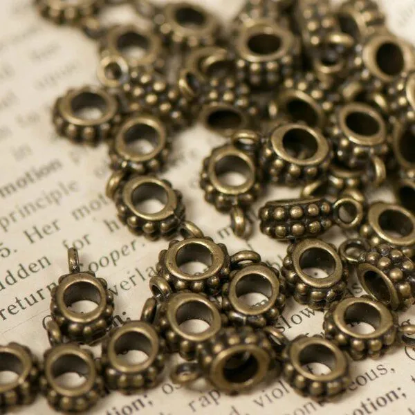 бейл "ежевика", цвет античная бронза,13x8x5 мм