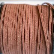 Шнур из искусственной замши, какао, 3х1.5 мм