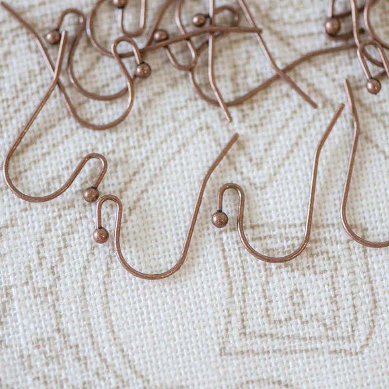 швензы "крючок", цвет красная медь, 11х22 мм