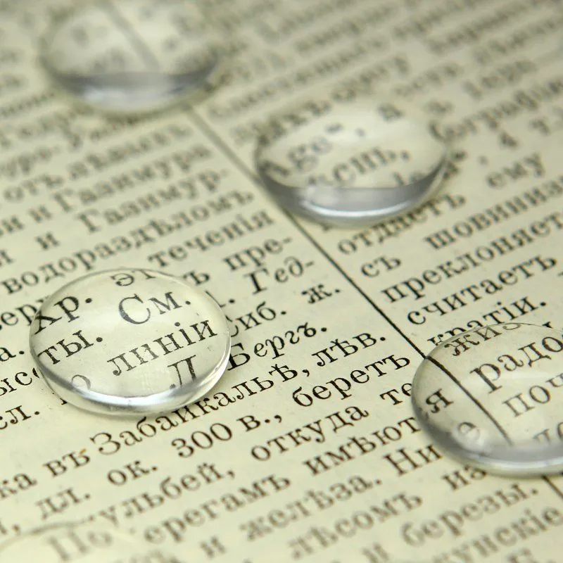 кабошон стеклянный, круглый, прозрачный, 16.5х5.3 мм