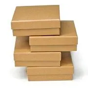 Коробка крафт для браслета, бежевый, с подложкой, 11.2x11.2x3.8 см