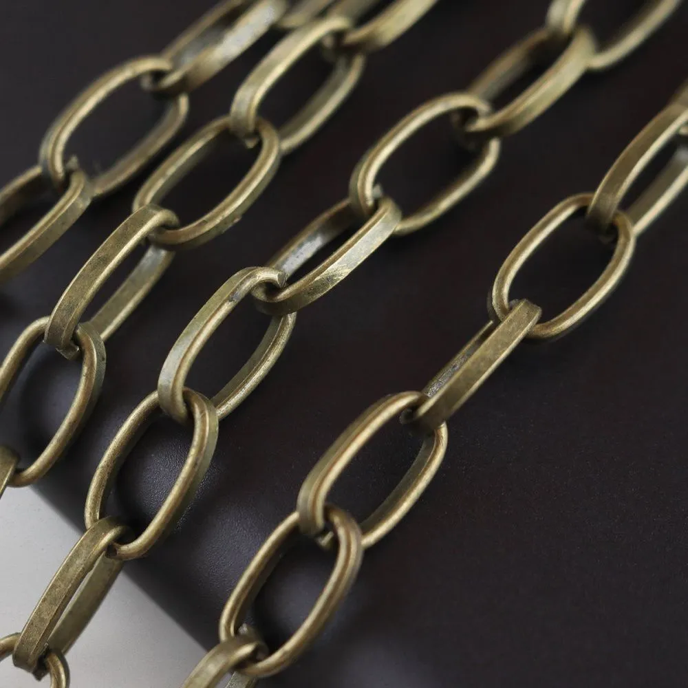 цепочка "трек", цвет античная бронза, звено 10x5x1.5 мм