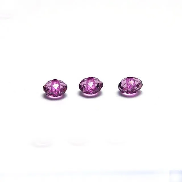 бусина, акрил 8, абакус граненая, цвет сиреневый, 8х5 мм