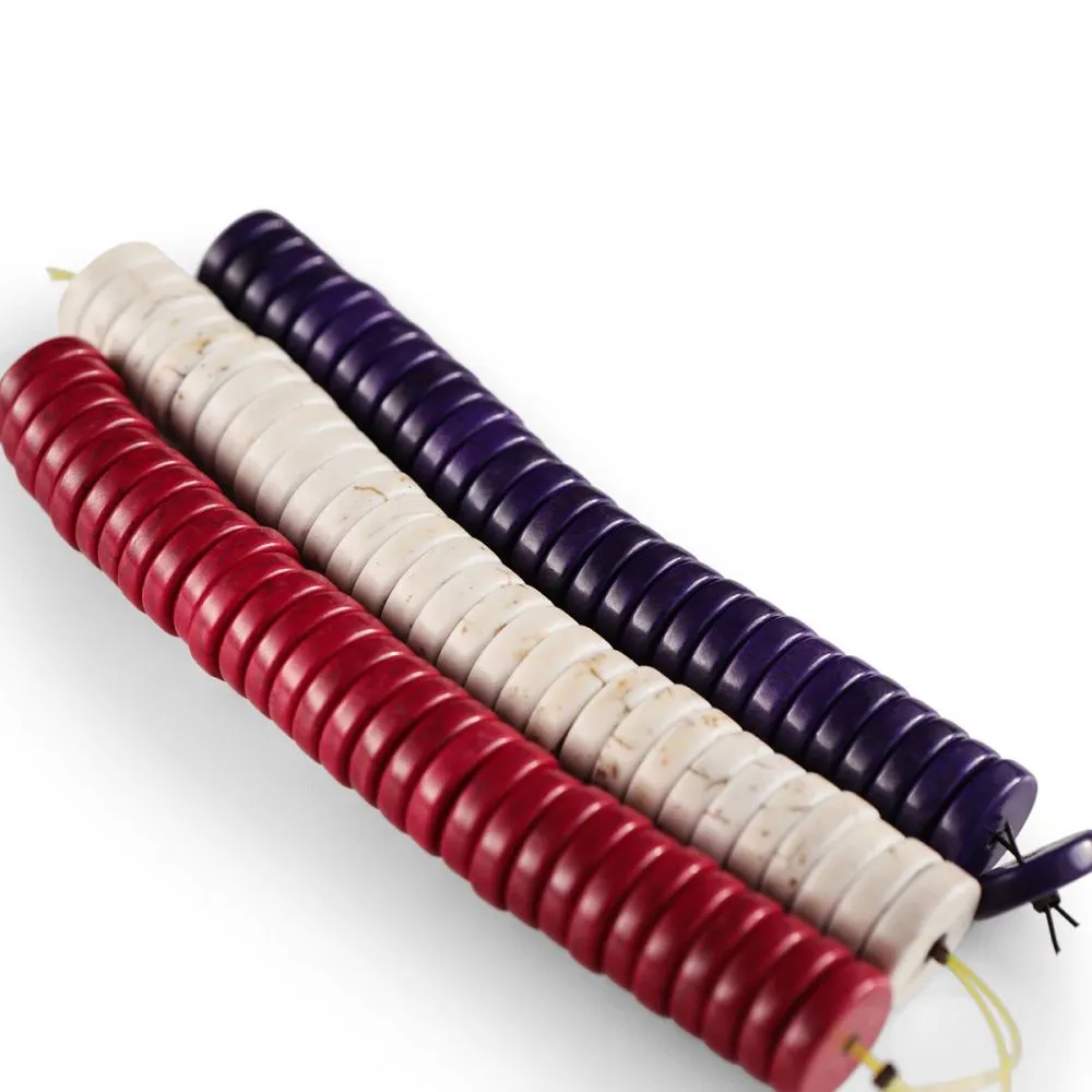 бусина говлит синтетический "хейши", рондель, цветовой микс, 12х3 мм