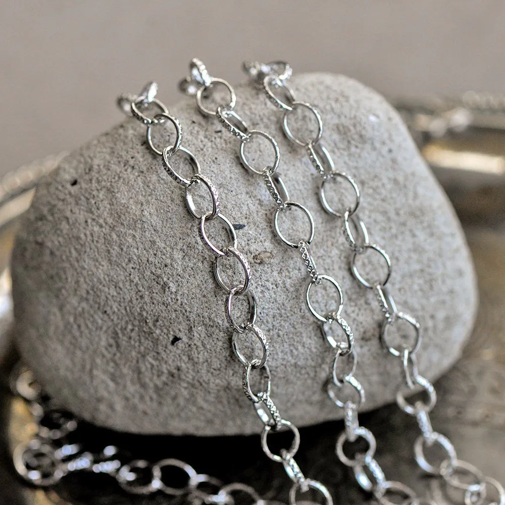 цепочка "даймонд", цвет платина, звено 8x6x1 мм