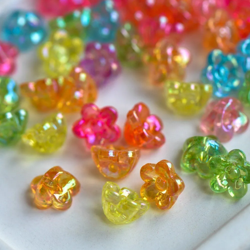 бусина, акрил "сирень", цветовой микс ав, 10x10.5x6.5 мм