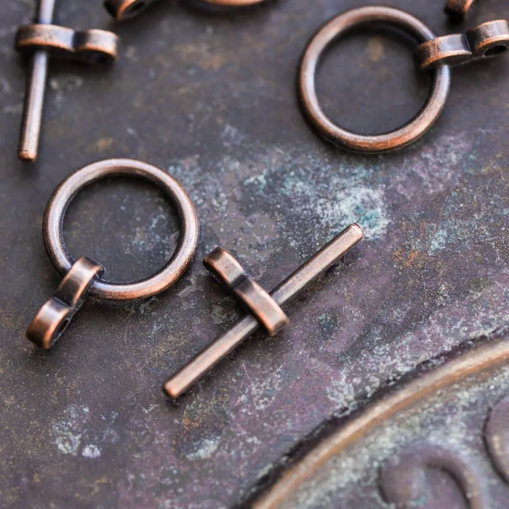 Замочки тоггл "торро", цвет красная медь, 12x3 мм