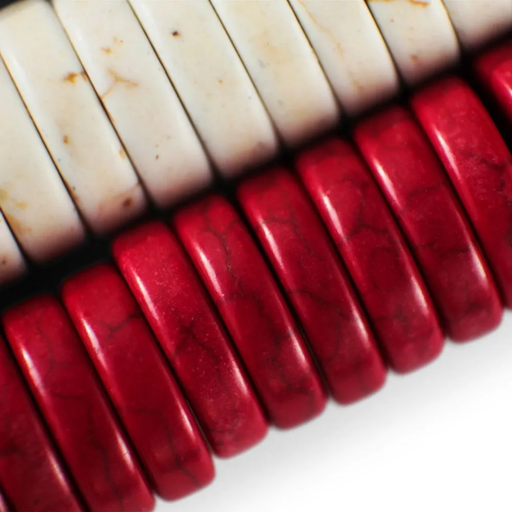 бусина говлит синтетический "хейши", рондель, цветовой микс, 12х3 мм